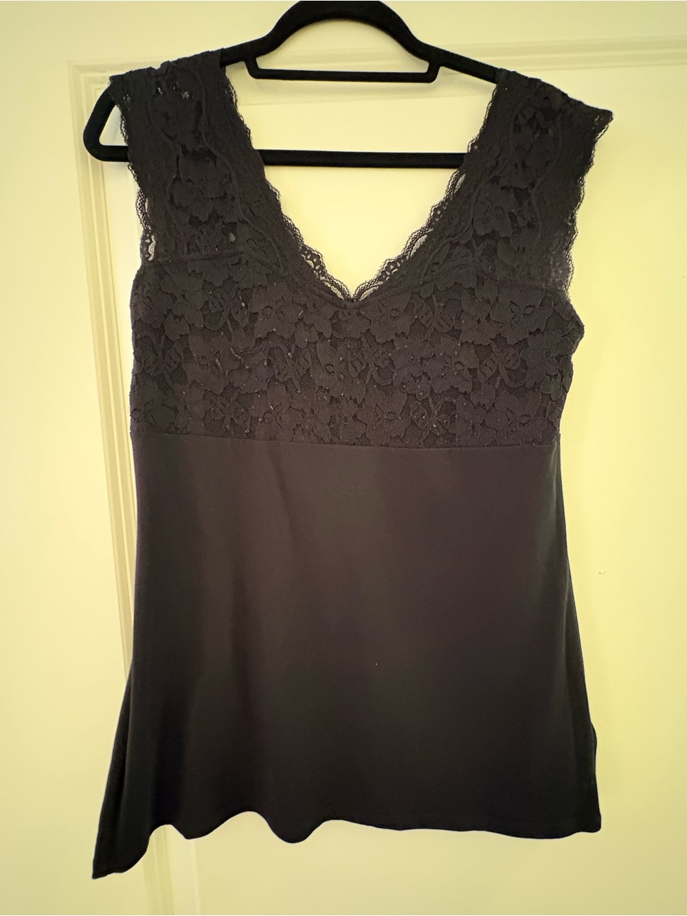 Express Black Lace V-Neck blouse